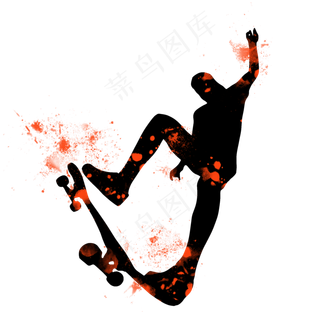 开学季滑板社团招新剪影,免抠元素