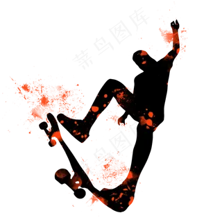 开学季滑板社团招新剪影,免抠元素