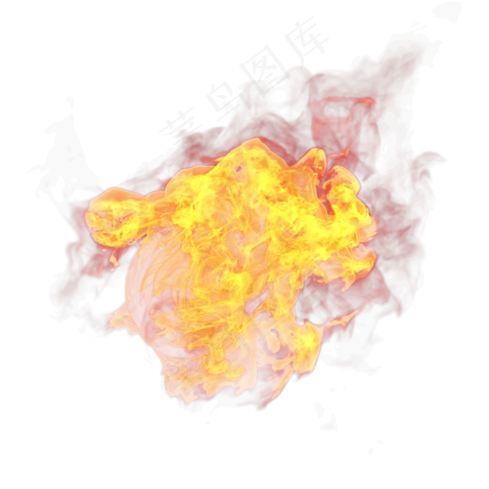 一团燃烧的火花,免抠元素(2000X2000)
