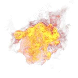 一团燃烧的火花,免抠元素