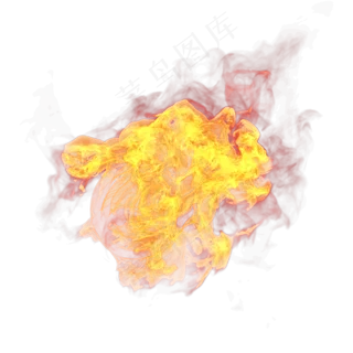 一团燃烧的火花,免抠元素