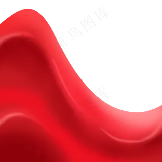 红色的质感创意合成效果彩带