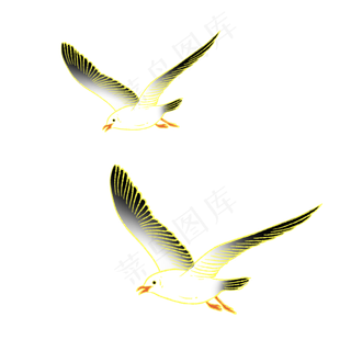 新中式国潮风动物海鸥