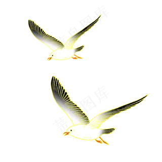 新中式国潮风动物海鸥