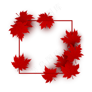 枫叶618电商装饰边框