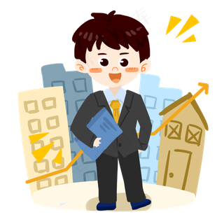 卡通父亲西装领带PNG素材