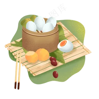 端午节大粽子蛋鸭蛋蒸笼煎堆