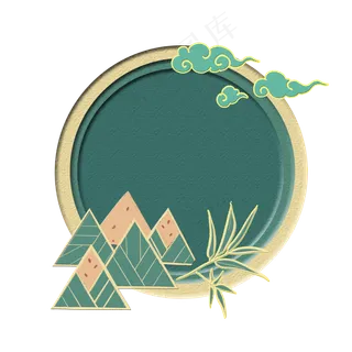 剪纸风端午节装饰框