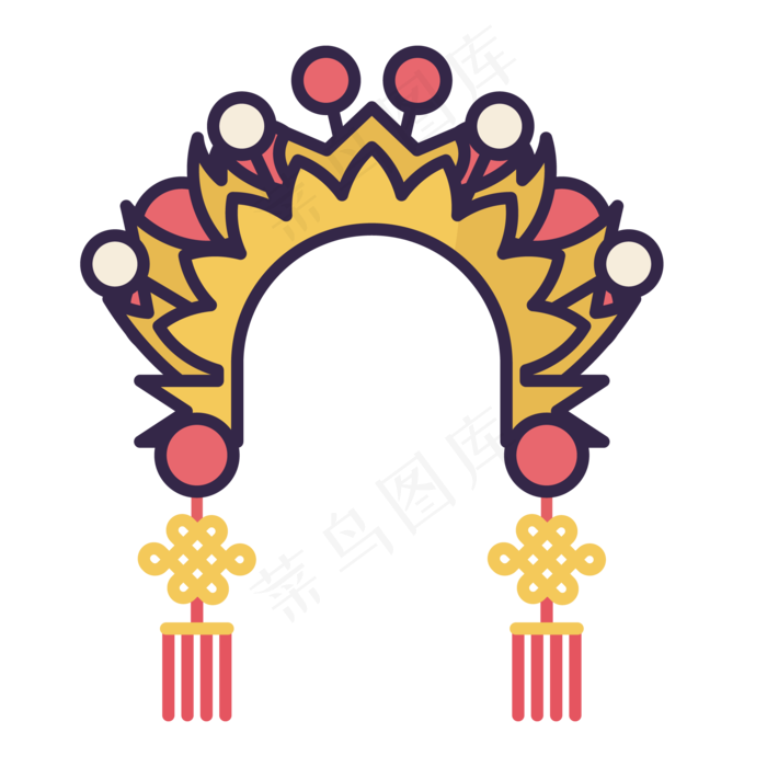 端午节中华传统凤冠PNG免抠