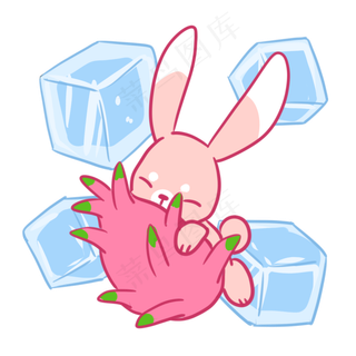 兔兔火龙果冰块