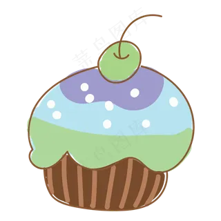 水果美味蛋糕免抠图