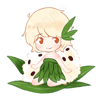 端午节可爱的粽子拟人