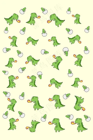 可爱恐龙儿童元素