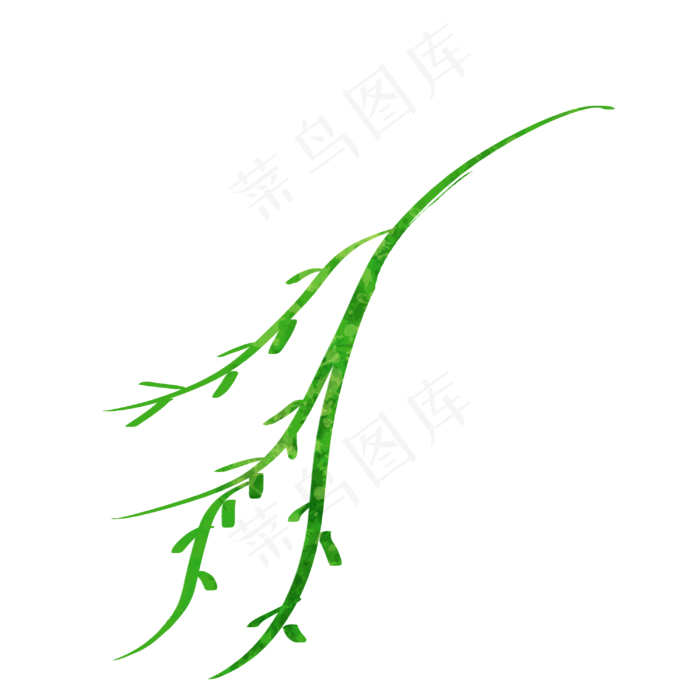 卡通装饰图案柳树植物(3000X3000(DPI:300))psd模版下载