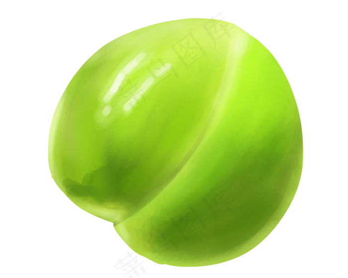 绿色细菌水果小吃