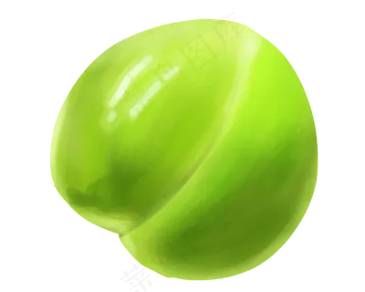 绿色细菌水果小吃