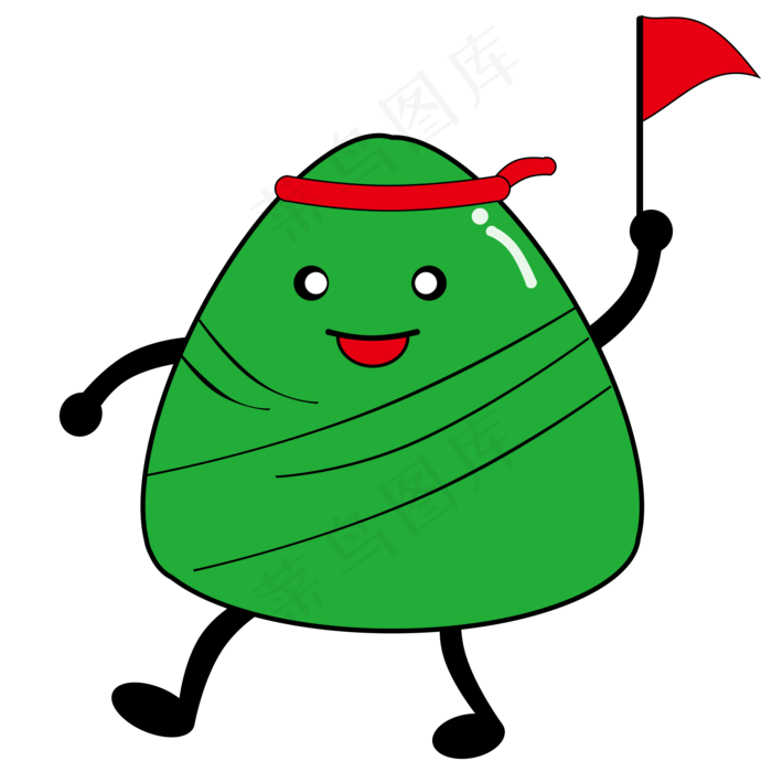 举小旗的小粽子人标题