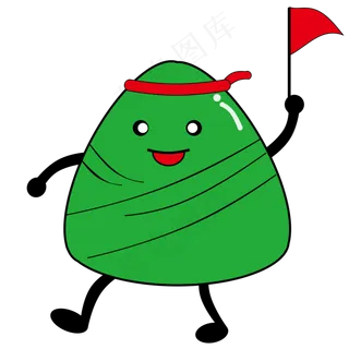 举小旗的小粽子人标题