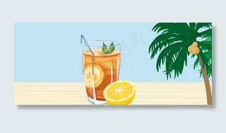 夏日降暑清凉饮料水果汁