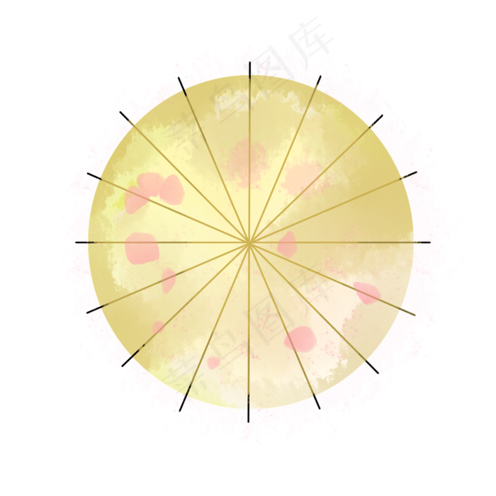 雨伞油纸伞春雨手绘插画,免抠元素