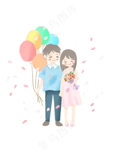 520情人节爱情牵手告白人物素材