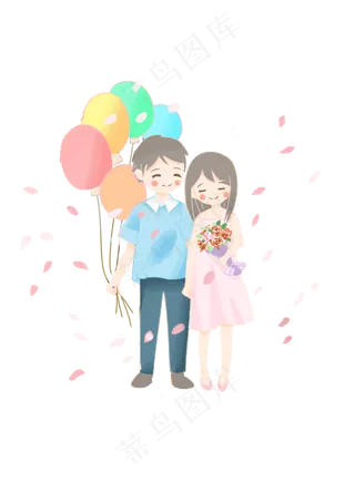 520情人节爱情牵手告白人物素材