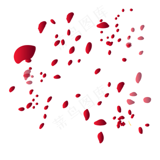 漂浮浪漫玫瑰花瓣