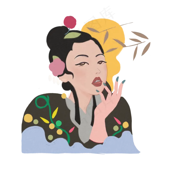 中国风国潮东方美人名伶戏曲中国(3500X3500(DPI:300))psd模版下载