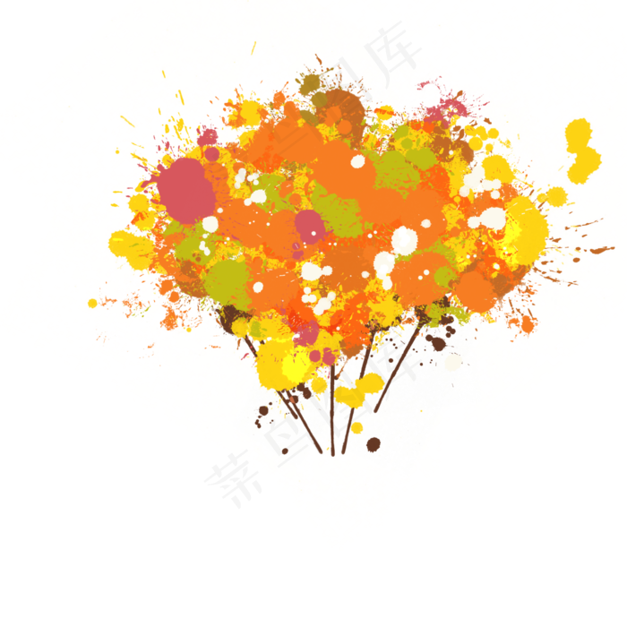 水彩水墨(2500X2500(DPI:300))psd模版下载
