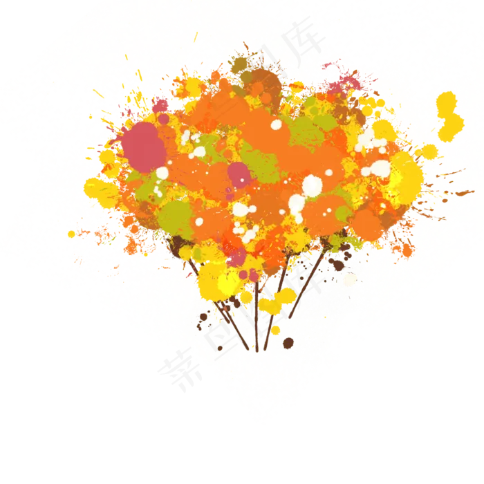 水彩水墨(2500X2500(DPI:300))psd模版下载