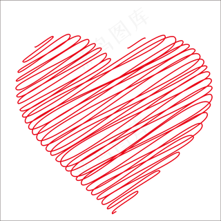 520情人节恋爱唯美手绘爱心,免抠元素
