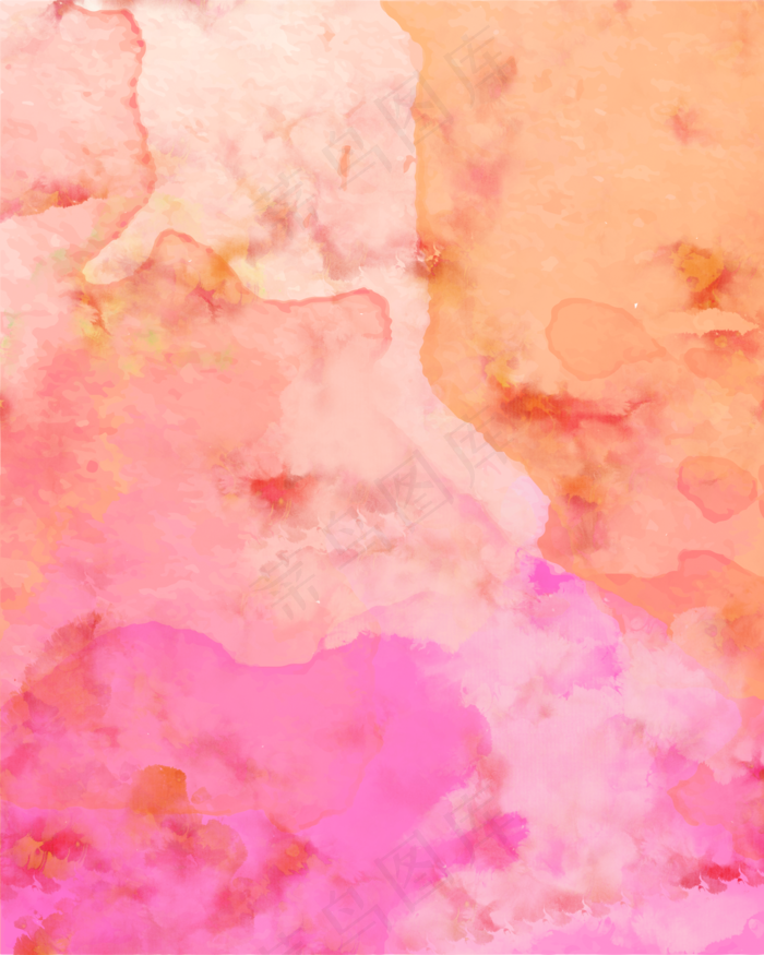 水彩背景清新粉色调素材,免抠元素