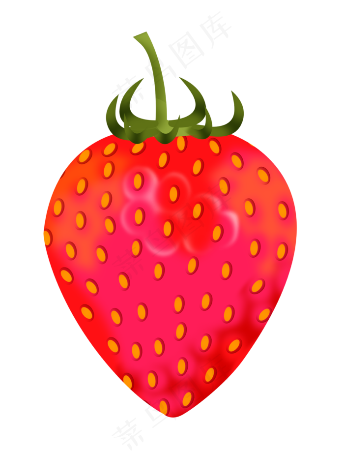 水果草莓手绘插画