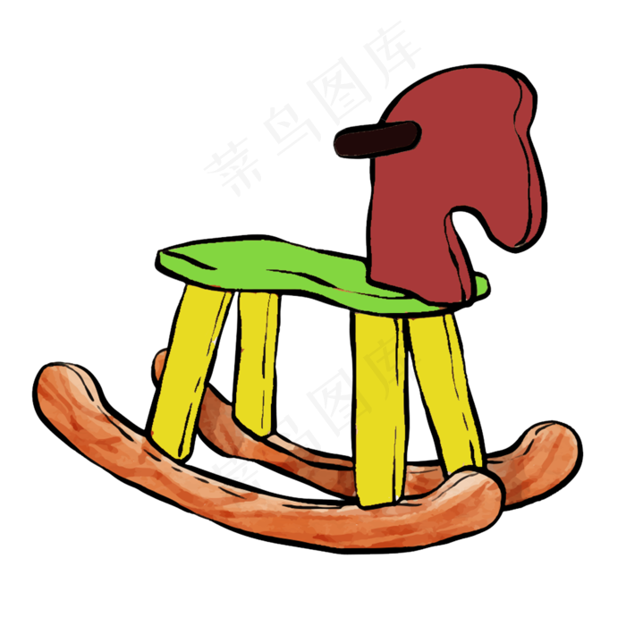 六一儿童节玩具小木马(2000X2000(DPI:300))psd模版下载