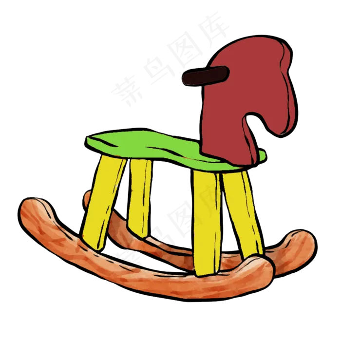 六一儿童节玩具小木马(2000X2000(DPI:300))psd模版下载