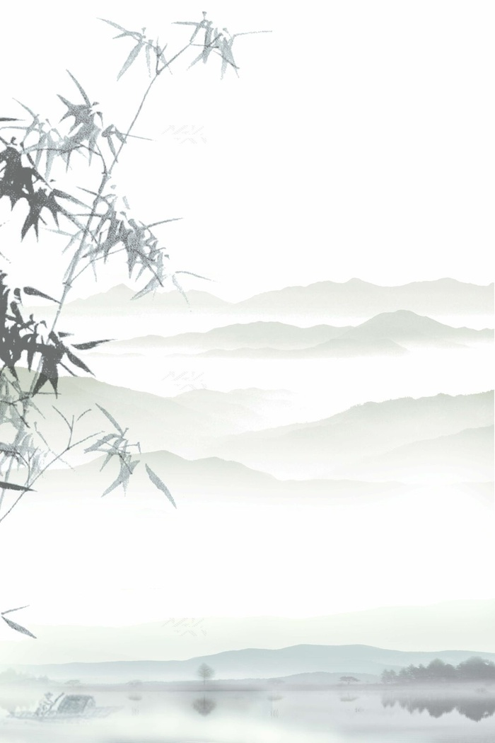 复古水墨清明节背景