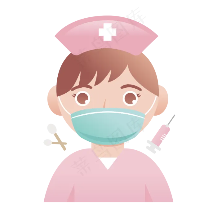 妇女节女英雄护士,免抠元素(2000X2000(DPI:300))ai矢量模版下载