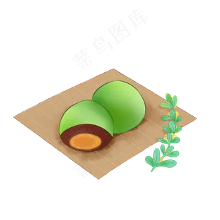 清明节美食青团免扣装饰