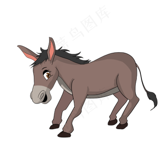 奔跑动物毛驴,免抠元素