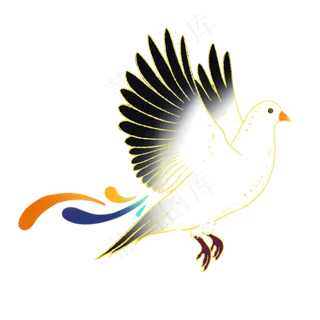 新中式国潮风动物鸽子