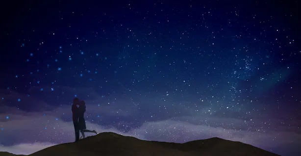 简约星空唯美情侣壁纸 简约星空唯美情侣壁纸