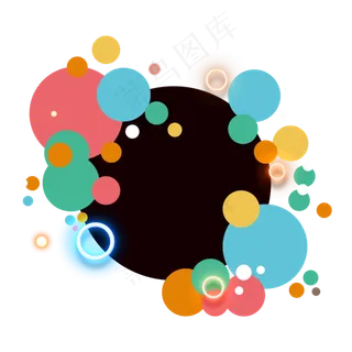 波点圆点彩色圆形彩色金粉几何装