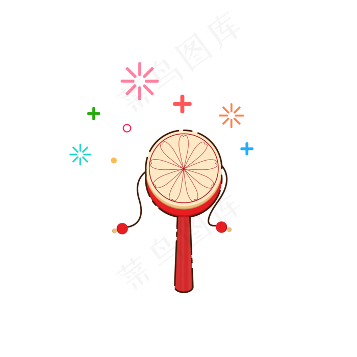 手绘矢量MBE风格儿童玩具