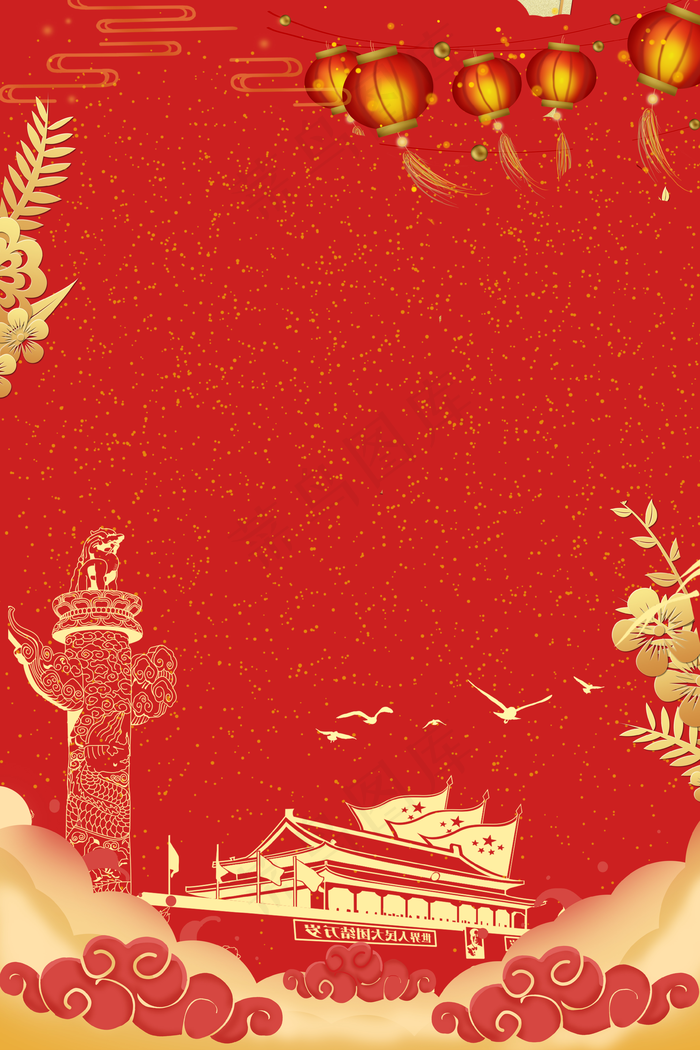 51劳动节红色背景