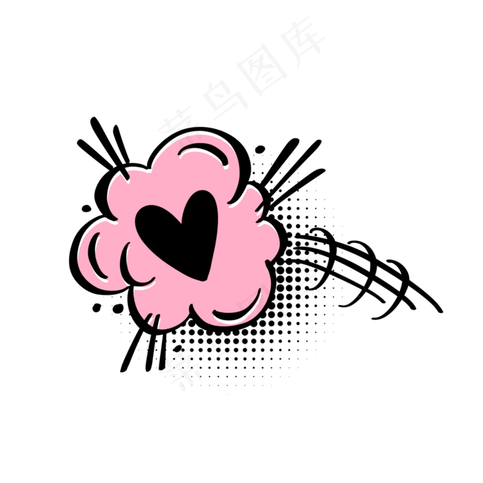 情人节爱心涂鸦聊天对话框