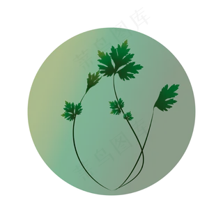 端午节艾草装饰图