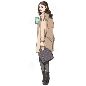 三八妇女节回眸微笑的美女,免抠元素