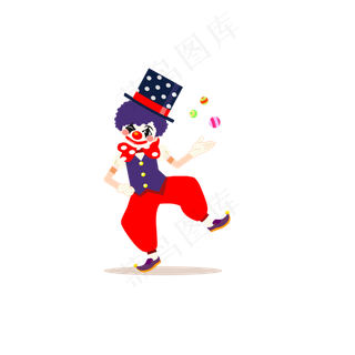 愚人节小丑矢量源文件