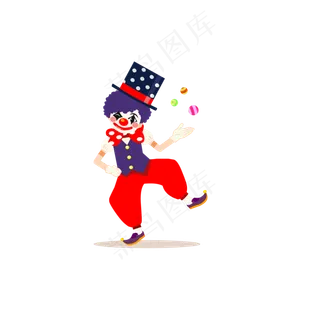 愚人节小丑矢量源文件