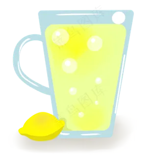 水果柠檬鲜榨果汁